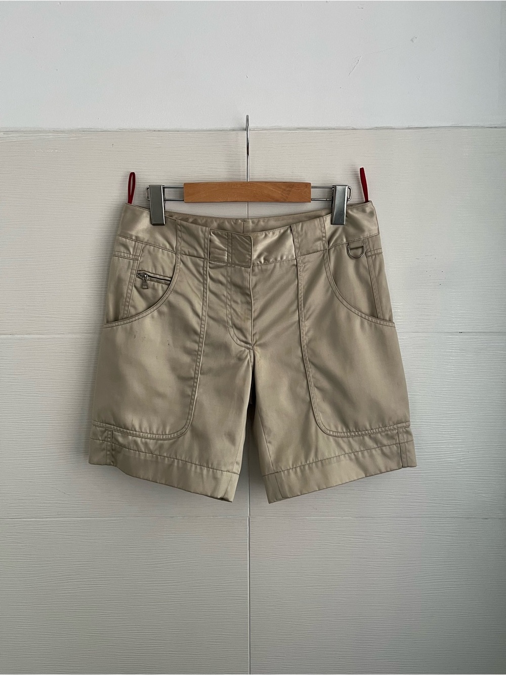 Prada Sport Beige satin Women's Utility Shorts